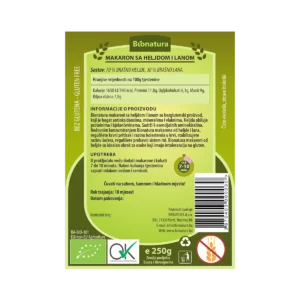Makaron sa heljdom i lanom (bezglutenski) 250g